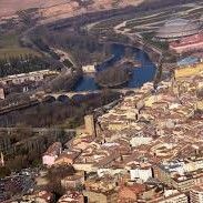 Vista aérea en avioneta en logrono